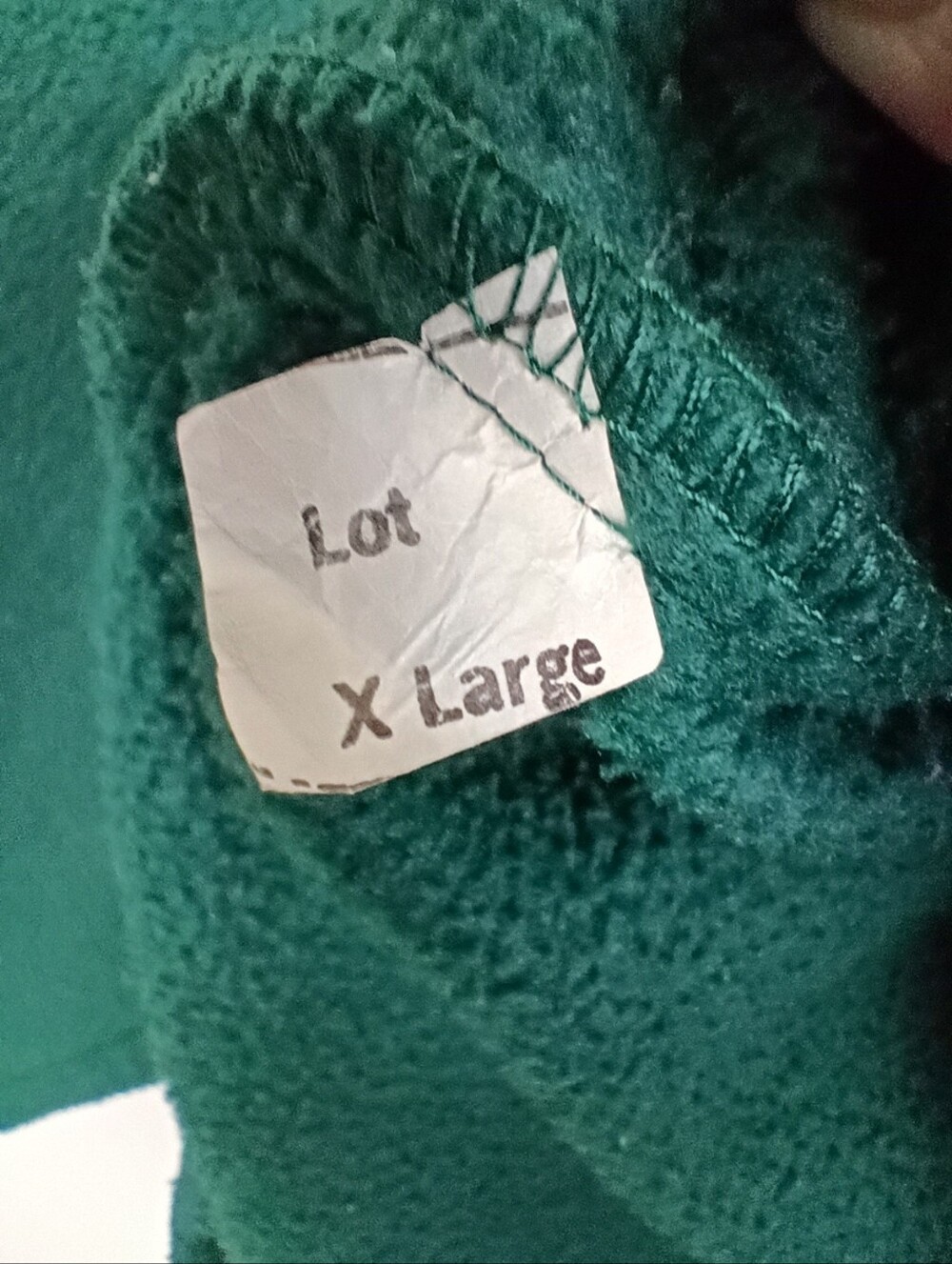 Vintage 90s Nike Quarter-Zip Fleece Pullover Jacket - Forest Green XL - Picture 6 of 12